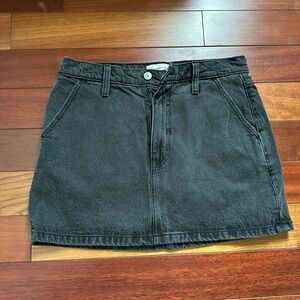 Abercrombie & Fitch Black Mini Jean Skirt